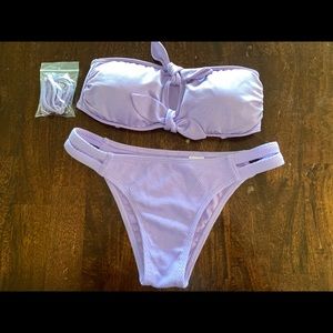 Abercrombie strapless bikini top & bottom